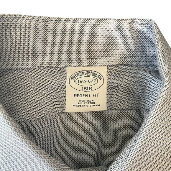 Brooks Brothers Men's Regent Blue Long Sleeve Button Front Shirt 16.5 36/37 - Picture 9 of 9